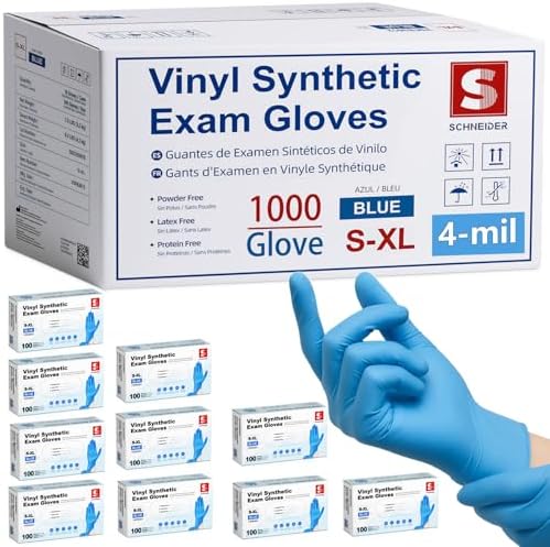 Schneider Medical Nitrile/Vinyl Blend Exam Disposable Gloves Latex Free by Schneider