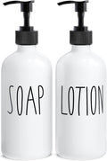 MOMEEMO White Soap Dispenser Bathroom Set | Contains Hand and Lotion Dispenser by MOMEEMO