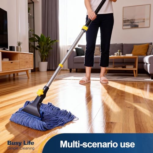 Yocada Looped-End String Wet Mop Heavy Duty Cotton Mop 55.1 inch - Image 3