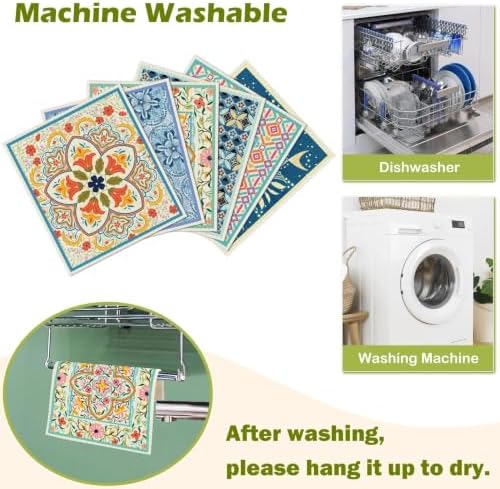 6 Pcs Swedish Paper Cloths for Kitchen, Reusable Paper Towels Washable - Image 5