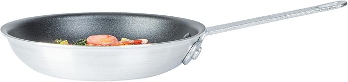 Restaurantware-Met Lux 7 Inch Fry Pans, 6 No-Stick Frying Pans - Induction-Ready, Triple-Riveted, Black Aluminum Cooking Skillets, Durable, For Searing, Sautéing, And Browning Food