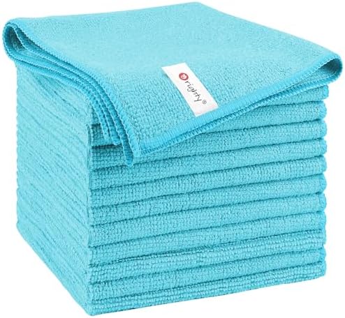 Orighty Microfiber Cleaning Cloth, Cleaning Rags, 12 Pack, 12x11 in by AllRightinOrighty