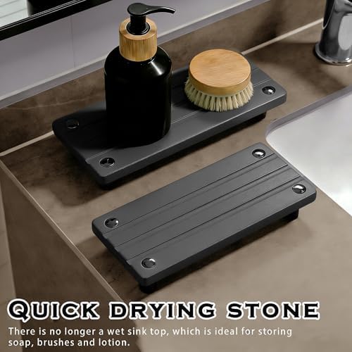 2PCS Instant Dry Sink Caddy for Bathroom Counter, Durable Kitchen Sink Organizer - Image 3