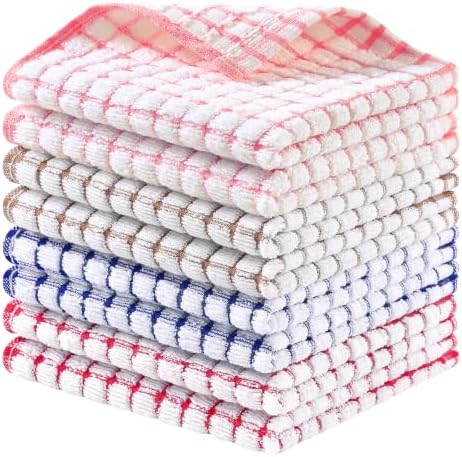 Homaxy 8 Pack Terry Kitchen Dish Cloths by Homaxy