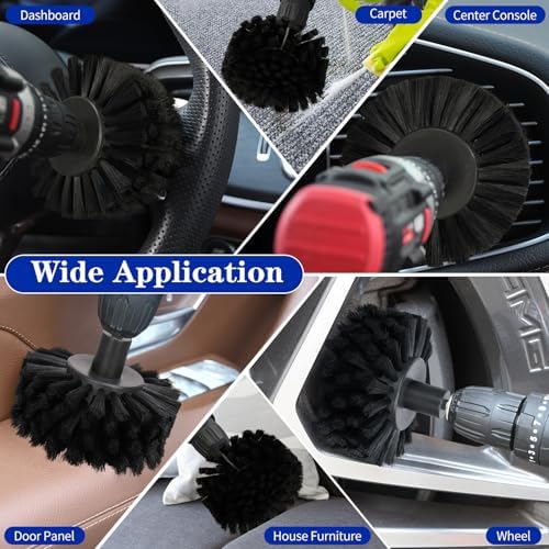 Soft Bristle Leather Brush for Drill, for Leather, Car Interior, Upholstery - Image 6