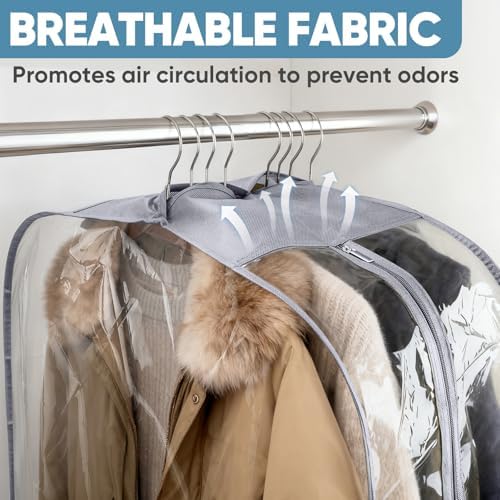 BALEINE 9PK Clear Garment Bags for Hanging Clothes - Image 6