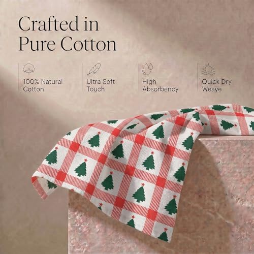 Urban Villa Kitchen Towel Cotton Dish Towel 20”x30” Christmas Tree - Image 4