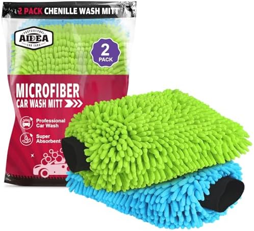 AIDEA Car Wash Mitt Microfiber, Car Wash Brush by AIDEAHOME