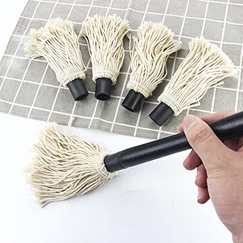 YFWOOD 18 Inch Grill Basting Brush BBQ Mop Sauce Brush Wooden Long Handle - Image 2