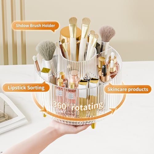 fanado 360° Rotate Makeup Brush Holder Organizer, Makeup Organizers Countertop - Image 2