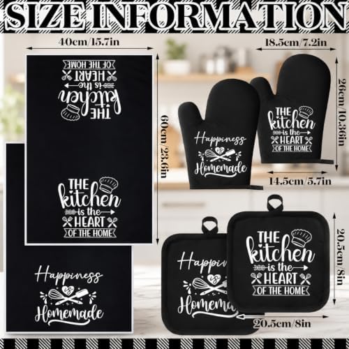 Sratte 6 Pcs Black Kitchen Decor Accessories Set - Image 3