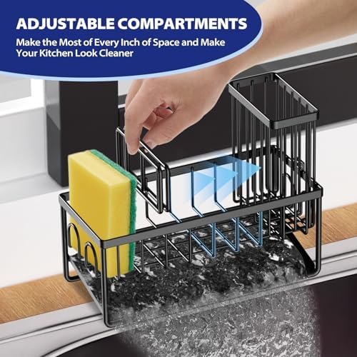 Sinnsally Kitchen Sponge Holder, Sink Caddy Organizer - Image 4