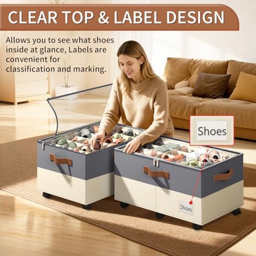 Foyego 2 Pack Shoe Organizer for Closet, - Image 5
