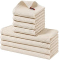 Homaxy 8 Pack 100% Cotton Kitchen Towels and Dishcloths Set by Homaxy