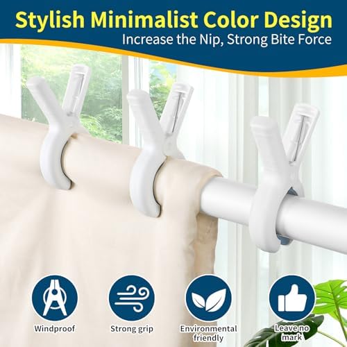 Senbowe 12 Pack Beach Towel Clips, Pool Chair Clips, Heavy Duty Plastic Clothes - Image 4