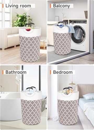 Large Laundry Basket, 115L Tall Collapsible Hamper - Image 7