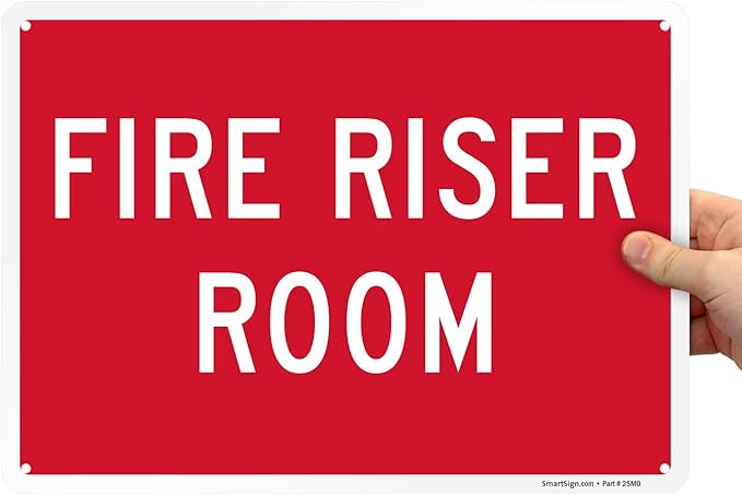 "Fire Riser Room" Sign By SmartSign | 10" x 14" Aluminum