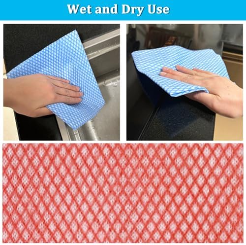 Kitchen Cleaning Cloths, Disposable Red Towels, Large Size 50 Pack - Image 5