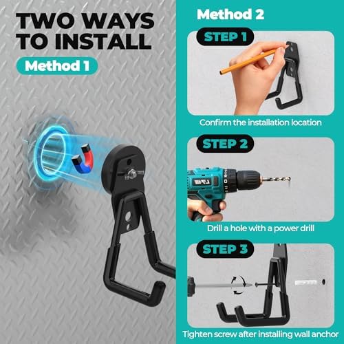 Large Strong Magnetic Hooks Heavy Duty, Garage Magnet Hooks Strong Storage - Image 7