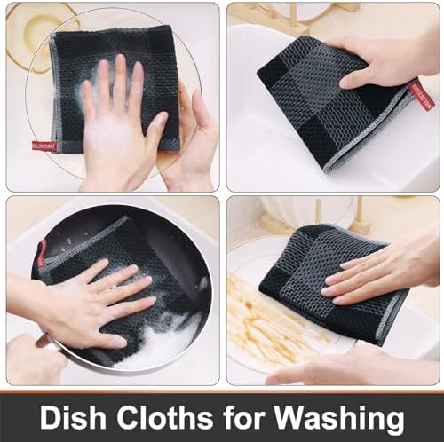 Mordimy 8 Pack Kitchen Towels and Dishcloths Set - Image 4