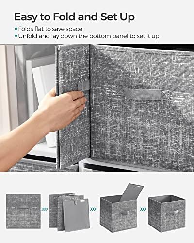SONGMICS Storage Cubes, 11.8-Inch Foldable Closet Organizers - Image 6