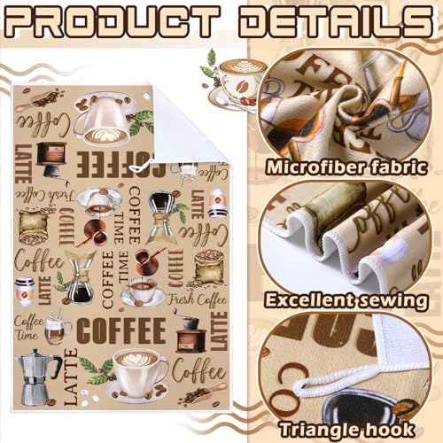 Bencailor 6 Pcs Coffee Kitchen Towels Decorative Sets Dish Towels Absorbent - Image 5