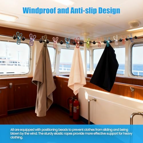 Magnetic Clothesline for Cruise Ship, Portable Clothes Line for Traveling - Image 5