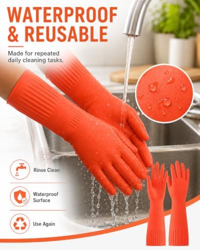 Disfore Rubber-Gloves Dishwashing Gloves - Image 3