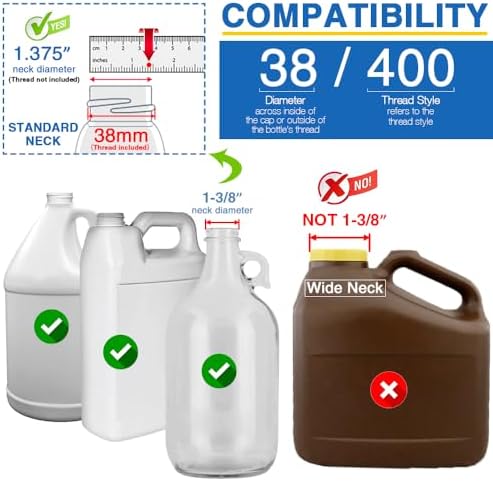 8Pcs 38-400 Leak Proof Gallon Jug Syrup Pump Dispenser - Image 4