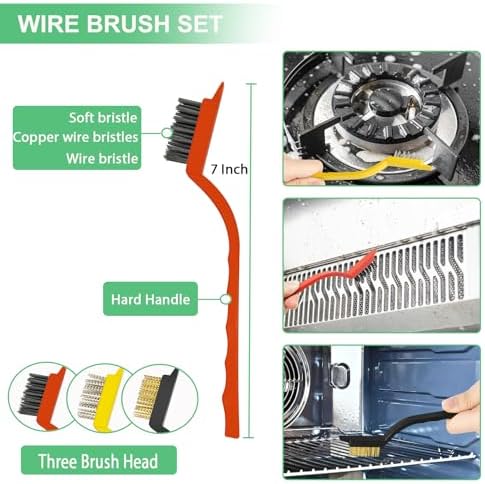 12PCS Crevice Cleaning Brush, Hard Bristle Grout Scrub Brushes - Image 3