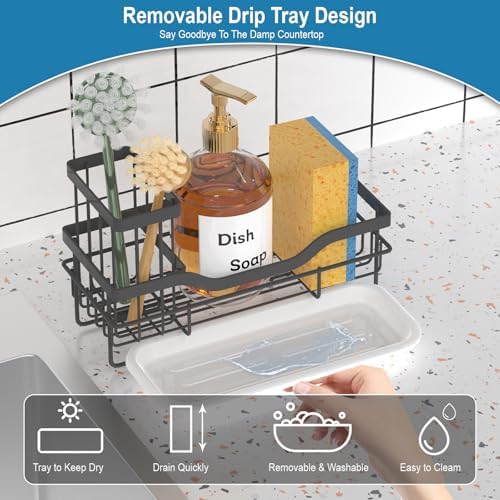 Sponge Holder for Kitchen Caddy Sink Organizer - Image 4
