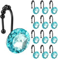 Sunlit Luxury Design Round Teal Blue Diamond Crystal Gem Bling by Sunlit