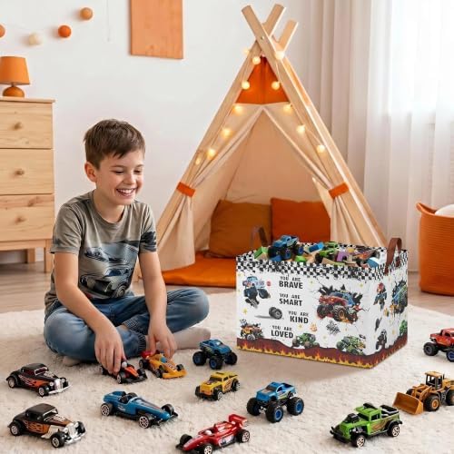 Monster Truck Baby Gift Basket, Collapsible Gift Bag, Kid Room Decor - Image 3
