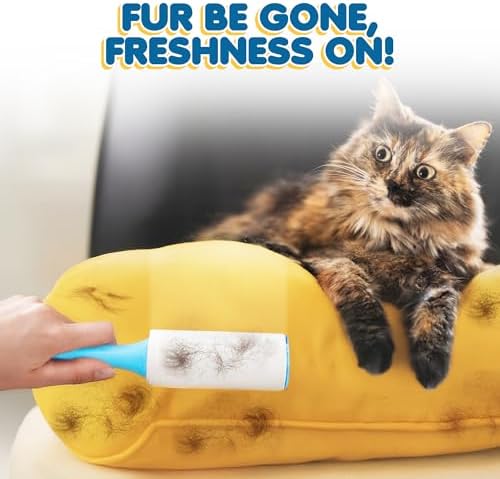 SunGrow Pet Lint Rollers for Dogs and Cats, Extra Sticky Adhesive, 2 Portable - Image 6