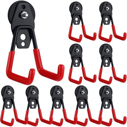 Landhoow 10 Pcs Large Magnetic Hooks Heavy Duty Garage Magnet Hooks Strong by Landhoow
