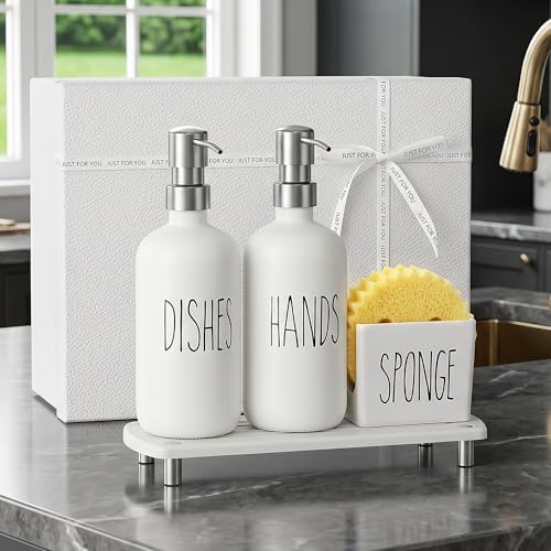 Cisily Housewarming Gifts New Home Basket, Kitchen Soap Dispenser Set Comes by CISILYHOMELIFE
