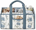 Blissful Diary Floral Diaper Caddy Organizer, Peony Blue by BlissfulDiary