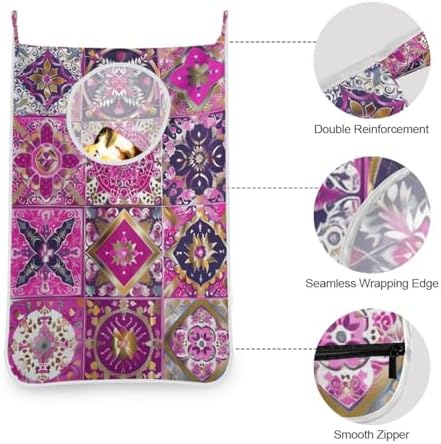 1PC Hanging Laundry Hamper Bag Over the Door Laundry Hamper Wall Hamper Large - Image 6