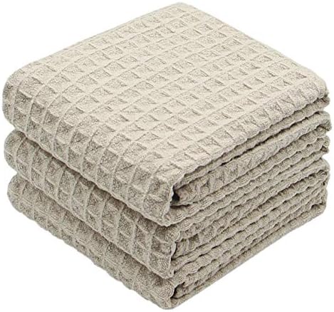 Waffle Weave Kitchen Towels Dish Towels, 3 Pack, 16x24 Inch by VeraSong
