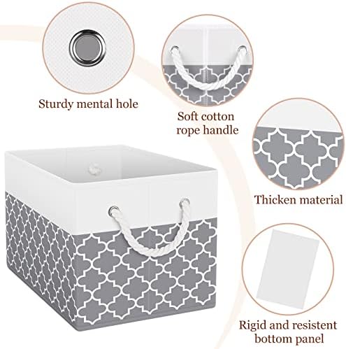 Fab totes Storage Bins 4-Pack, Foldable Storage Baskets - Image 3
