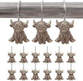 12 Pcs Highland Cow Shower Curtain Hooks by Unknown