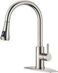 FORIOUS Kitchen Faucet with Temperature Digital Display, Brushed Nickel | High by FORIOUS