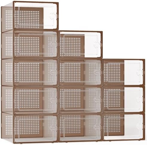 Kuject X-Large Shoe Storage Boxes 12 Pack by Kuject