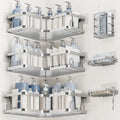 Veken Large Capacity Corner Shower Caddy 6-Pack, Advanced Rustproof Design by Veken