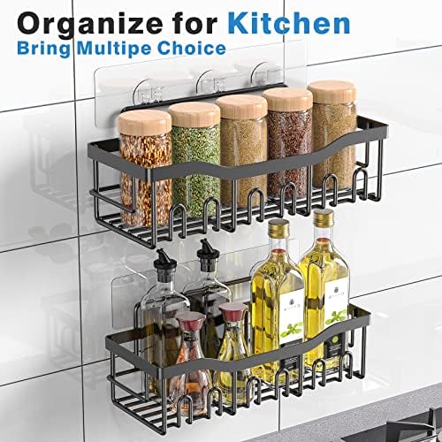 Shower Caddy 2 Pack, Adhesive Shower Organizer - Image 6