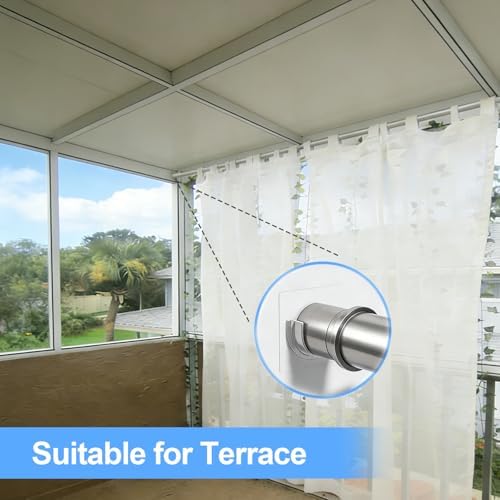 6 Pack Shower Rod Holders No Drilling, Adhesive Curtain Rod Brackets - Image 7