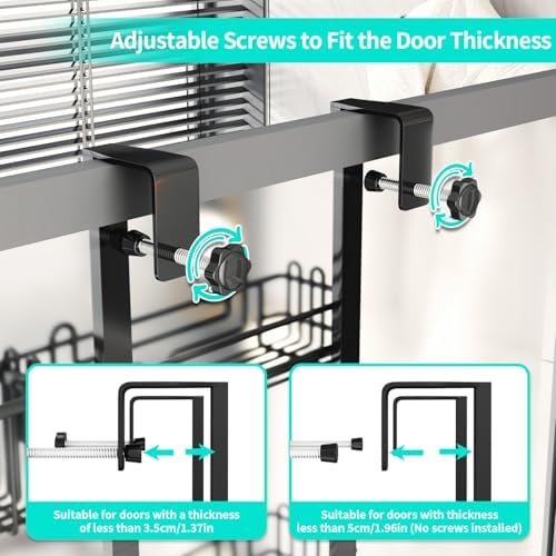 HapiRm 5 Tier Over the Door Shower Caddy, Hanging Shower Caddy - Image 4