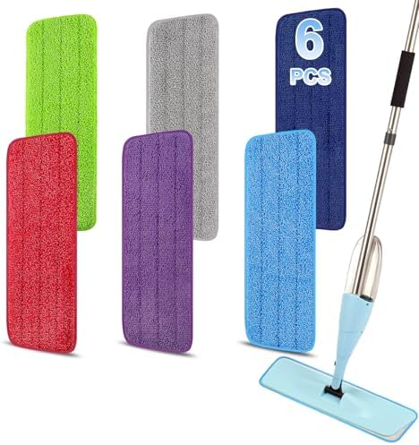 16.5 Inch Reusable Mop Pads Microfiber Spray Mop Replacement Heads by ZIYUNBIXI