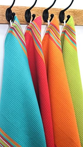 COTTON CRAFT Salsa Stripe Kitchen Towels - Image 4