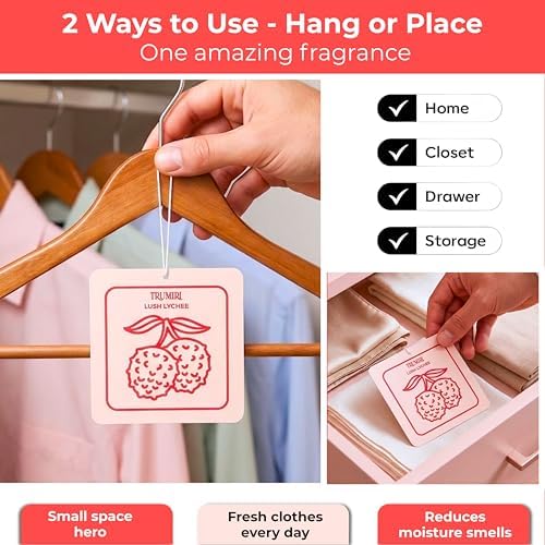 Lush Lychee - Scented Sachets for Drawer and Closet Freshener - Pack of 3 - - Image 3